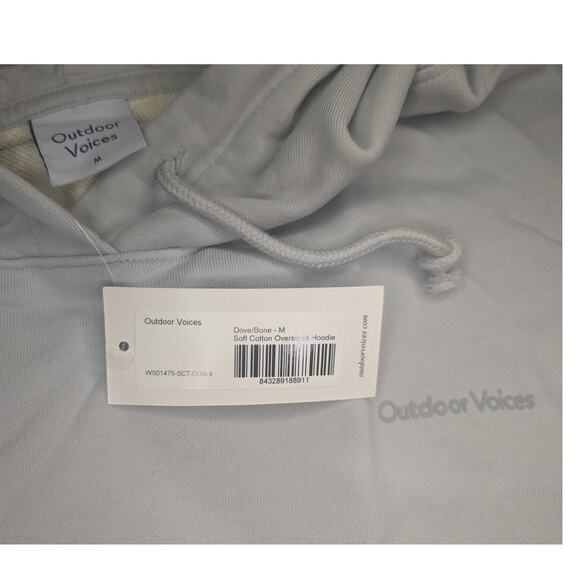 NWT Outdoor Voices Cotton Soft Cotton Terry Oversized Hoodie Size M - Picture 4 of 5
